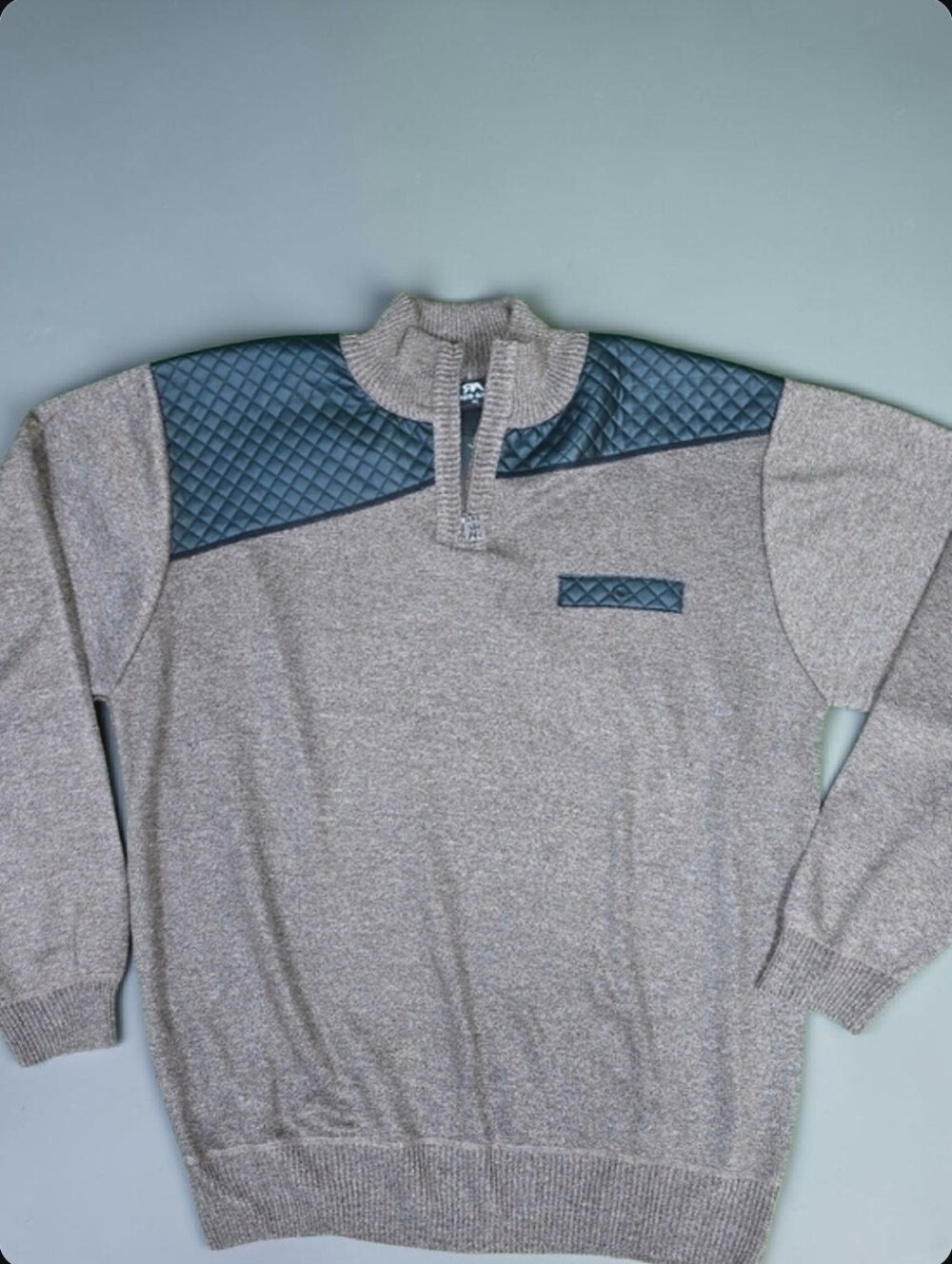 Red Ape NWT Classic Fit Quilted Mock Neck Quarter Zip Pullover Sweater Sz 4XL